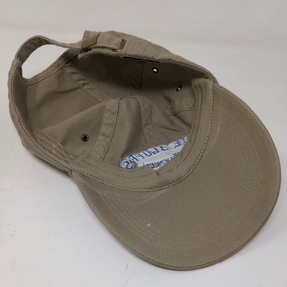 Anvil Men's Slideback Hat Tan Adjustable Embroidered New Hampshire The Bluffs - Picture 7 of 9